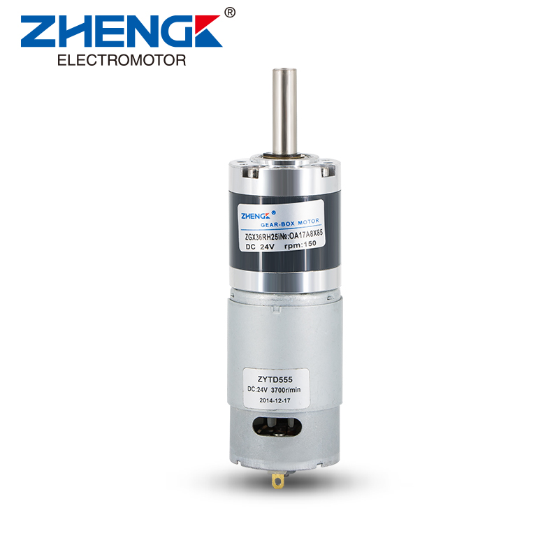 DC motors and planetary gearboxes used in modern automation